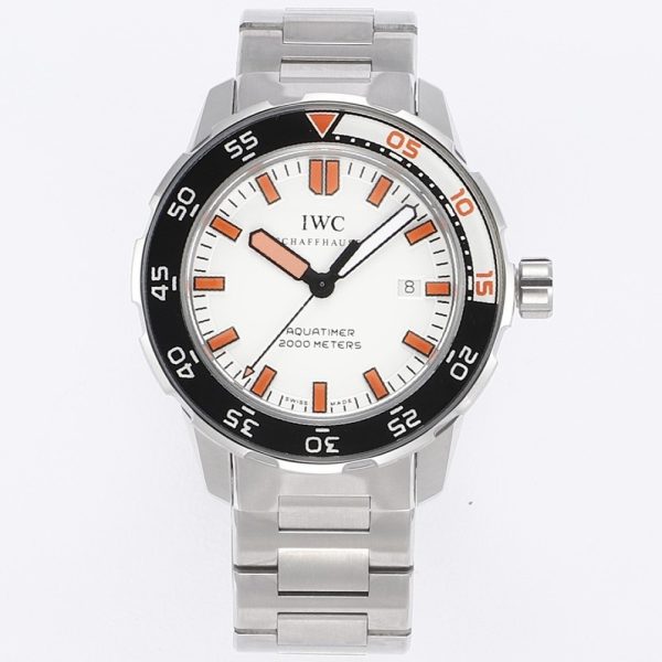 IWC Aquatimer Automatic 2000 White & Orange Stainless Steel Bracelet