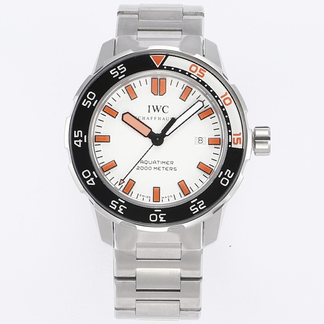 IWC Aquatimer Automatic 2000 White & Orange Stainless Steel Bracelet