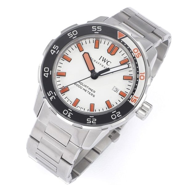 IWC Aquatimer Automatic 2000 White & Orange Stainless Steel Bracelet