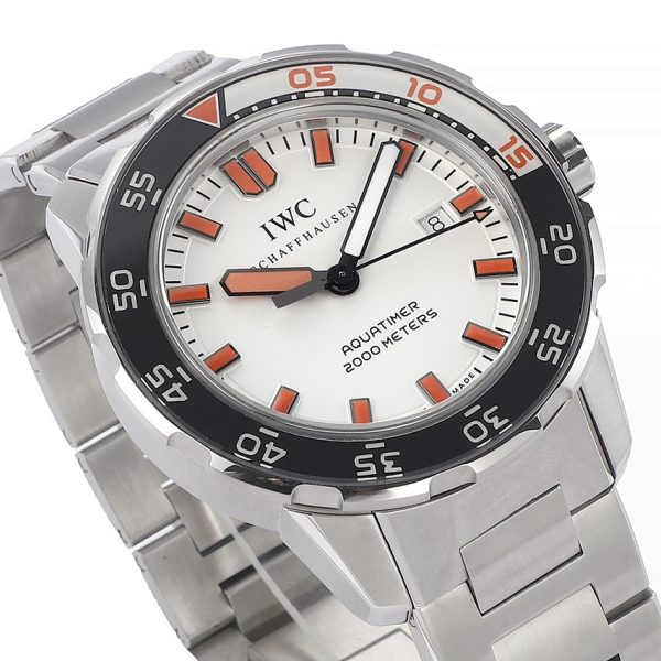 IWC Aquatimer Automatic 2000 White & Orange Stainless Steel Bracelet