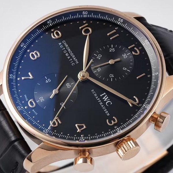 IWC Portugieser Chronograph Rose Gold Black Dial
