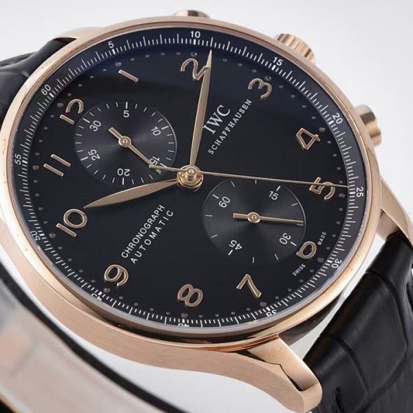 IWC Portugieser Chronograph Rose Gold Black Dial