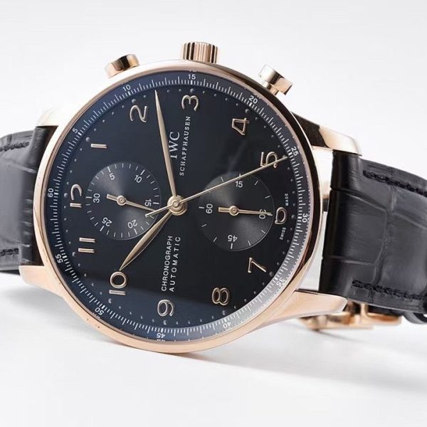IWC Portugieser Chronograph Rose Gold Black Dial