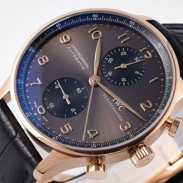 IWC Portugieser Chronograph Anthracite Dial Black Strap