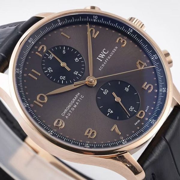 IWC Portugieser Chronograph Anthracite Dial Black Strap