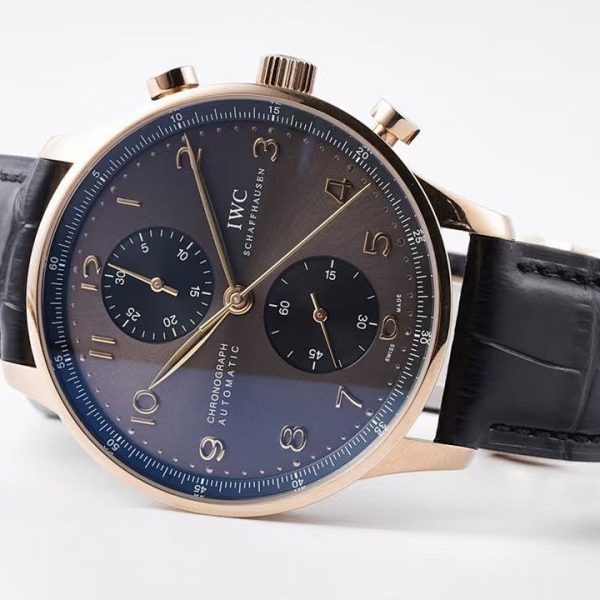 IWC Portugieser Chronograph Anthracite Dial Black Strap
