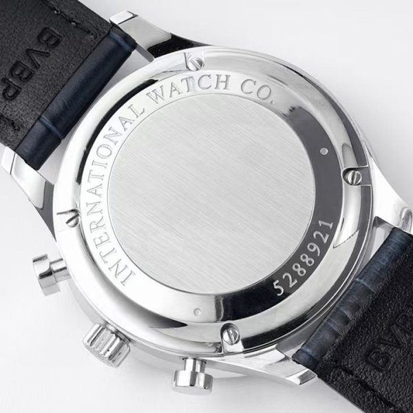 IWC Portugieser Chronograph Blue Dial Black Strap