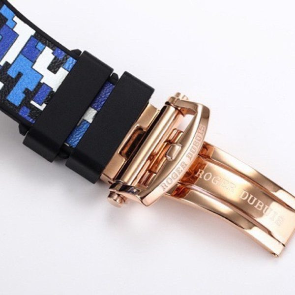 Roger Dubuis Excalibur Spider Tourbillon Rose Gold Blue Skeleton