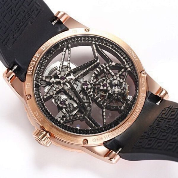Roger Dubuis Excalibur Spider Tourbillon Rose Gold Red Skeleton