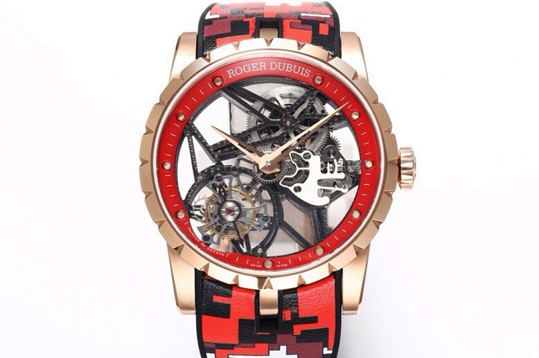 Roger Dubuis Excalibur Spider Tourbillon Rose Gold Red Skeleton